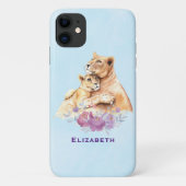 Cute Waterverf Moeder Lons & Cub Case-Mate iPhone Case (Achterkant)
