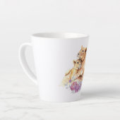 Cute Waterverf Moeder Lons & Cub Latte Mok (Linkerhoek)