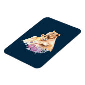 Cute Waterverf Moeder Lons & Cub Magneet (Linkerzijde)