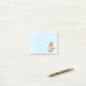 Cute Waterverf Moeder Lons & Cub Post-it® Notes (Op bureau)
