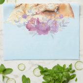 Cute Waterverf Moeder Lons & Cub Theedoek (Gevouwen)