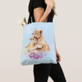 Cute Waterverf Moeder Lons & Cub Tote Bag (Dichtbij)