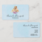 Cute Waterverf Moeder Lons & Cub Visitekaartje (Voorkant / Achterkant)