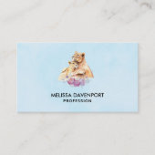 Cute Waterverf Moeder Lons & Cub Visitekaartje (Voorkant)