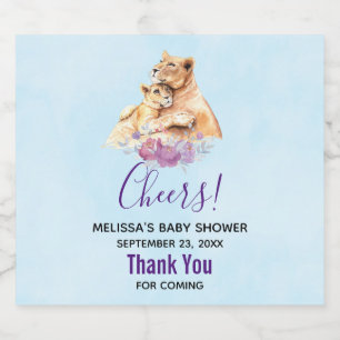 Cute Waterverf Moeder Lons en Baby shower Kutten Bier Etiket