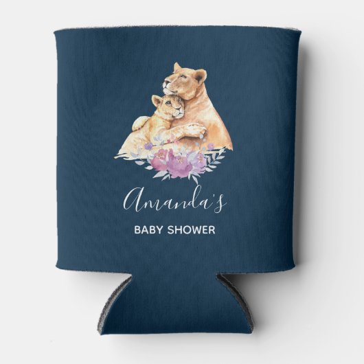 Cute Waterverf Moeder Lons en Baby shower Kutten Blikjeskoeler (Voorkant)