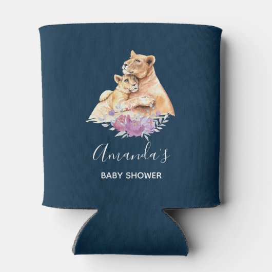 Cute Waterverf Moeder Lons en Baby shower Kutten Blikjeskoeler (Achterkant)