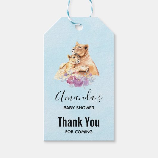Cute Waterverf Moeder Lons en Baby shower Kutten Cadeaulabel (Voorkant)