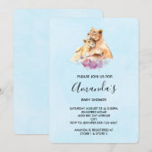 Cute Waterverf Moeder Lons en Baby shower Kutten Kaart (Voorkant / Achterkant)