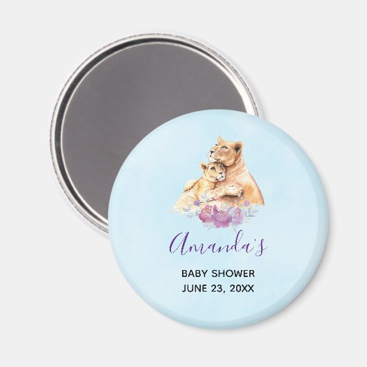 Cute Waterverf Moeder Lons en Baby shower Kutten Magneet (Voorkant / Achterkant)
