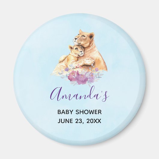 Cute Waterverf Moeder Lons en Baby shower Kutten Magneet (Voorkant)