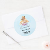 Cute Waterverf Moeder Lons en Baby shower Kutten Ronde Sticker (Envelop)