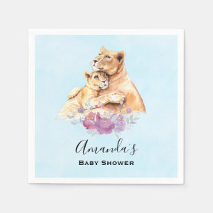 Cute Waterverf Moeder Lons en Baby shower Kutten Servet