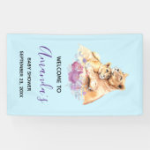 Cute Waterverf Moeder Lons en Baby shower Kutten Spandoek (Horizontaal)