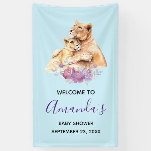 Cute Waterverf Moeder Lons en Baby shower Kutten Spandoek (Verticaal)