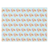Cute Waterverf Moeder Lons- en Cub-patroon Tafelkleed (Voorkant (Horizontaal))