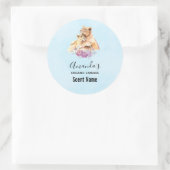 Cute Waterverf Moeder Lons en Keukenkaars Ronde Sticker (Tas)