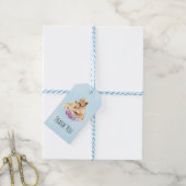 Cute Waterverf Moeder Loon & Cub Hartelijk dank Cadeaulabel (Met Touw)