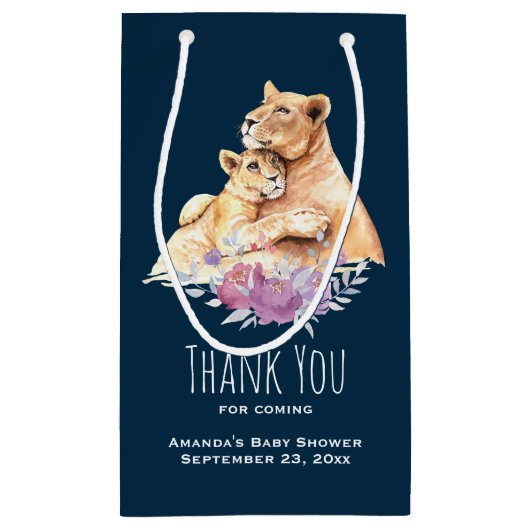 Cute Waterverf Moeder Loon & Cub Hartelijk dank Klein Cadeauzakje (Achterkant)