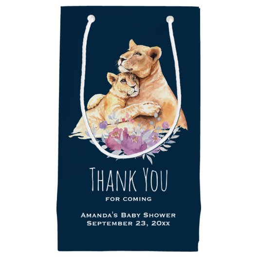 Cute Waterverf Moeder Loon & Cub Hartelijk dank Klein Cadeauzakje (Voorkant)