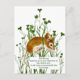 Cute Waterverf Mouse Animal Totem Spirit Guide Briefkaart