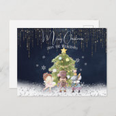 Cute Waterverf Nutkraker Kerstmis Feestdagenkaart (Voorkant / Achterkant)