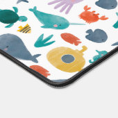 Cute Waterverf Ocean Animals Patroon Bureaumat (Hoek)