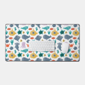 Cute Waterverf Ocean Animals Patroon Bureaumat (Keyboard & Muis)