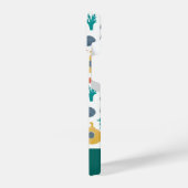 Cute Waterverf Ocean Animals Patroon iPhone Hoesje (Linkerkant)