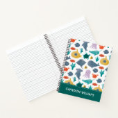 Cute Waterverf Ocean Animals Patroon Notitieboek (Binnen)