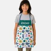 Cute Waterverf Ocean Animals Patroon Schort (Insitu)