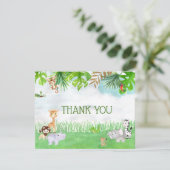 Cute Waterverf Oerwoud Safari Animals Hartelijk da Kaart (Staand voorkant)