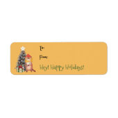 Cute Waterverf Otter-kerstcadeaulabel Label (Voorkant)