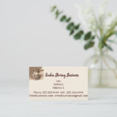 Cute Waterverf Otter Scuba Diving Visitekaartje (Staand voorkant)