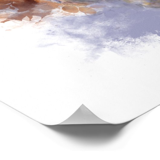 Cute Waterverf Owl Bird Natuur art Poster (Hoek)