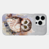 Cute Waterverf Owl Bird Willife Art iPhone Hoesje (Achterkant horizontaal)