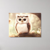 Cute waterverf owl canvas afdruk (Voorkant)