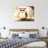 Cute waterverf owl canvas afdruk (Insitu (Slaapkamer))