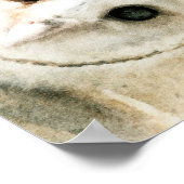 Cute Waterverf Owl Poster (Hoek)