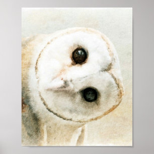 Cute Waterverf Owl Poster