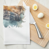 Cute Waterverf Owl Theedoek (Quarter Fold)