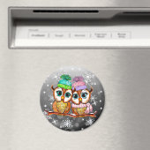 Cute Waterverf Owls Kitchen koelkast Magneet (Insitu (Vaatwasser))