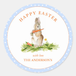 Cute waterverf Paasbunny Ronde Sticker