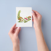 Cute waterverf paddenstoelpatroon koffiekaart mok flyer (Hand)