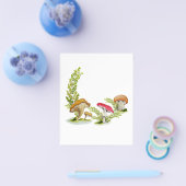 Cute waterverf paddenstoelpatroon koffiekaart mok flyer (Enkel)