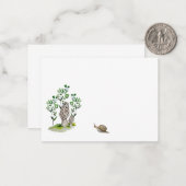 Cute waterverf paddenstoelpatroon koffiekaart mok notitiekaartje (Voorkant / Achterkant in situ)