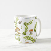 Cute waterverf paddenstoelpatroon koffiemok (Voorkant rechts)