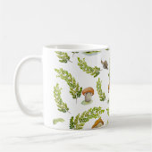 Cute waterverf paddenstoelpatroon koffiemok (Links)