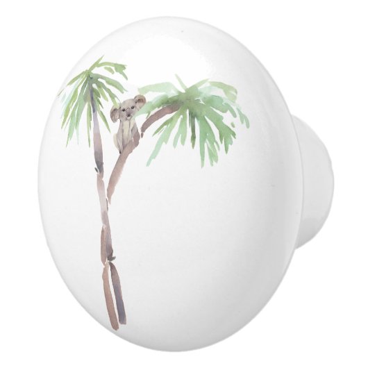 Cute Waterverf Palm Tree Koala Beer Ceramic Knob. Keramische Knop (Rechts)