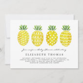 Cute Waterverf Pananas Summer Baby shower Kaart (Voorkant)